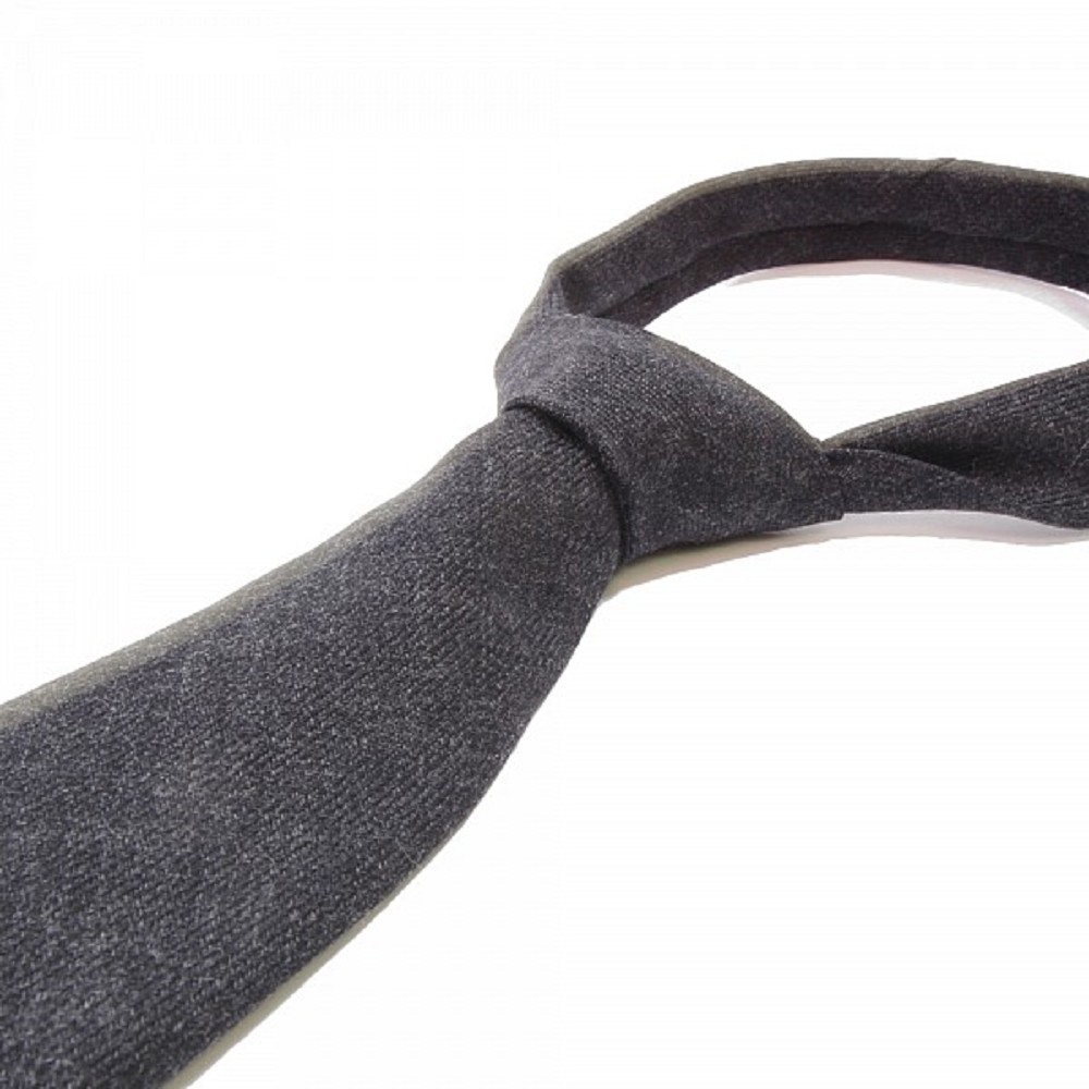 Wool Tie. Single Colour. Charcoal