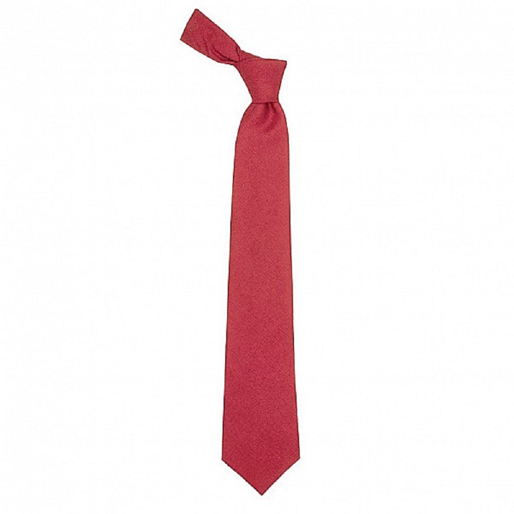 Wool Tie. Single Colour. Weathered Red
