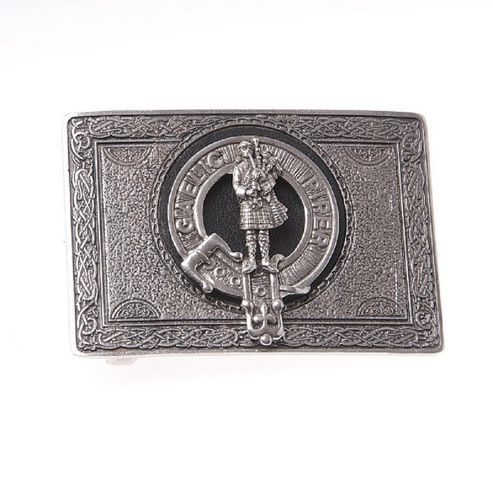 Belt Buckle, Piper Crest, rectangular
