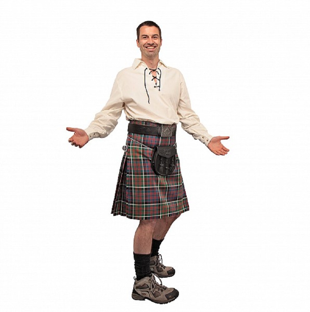 Chemise Jacobean Highlander, ecru, 100% coton Chemise Jacobean Highlander, ecru, 100% coton