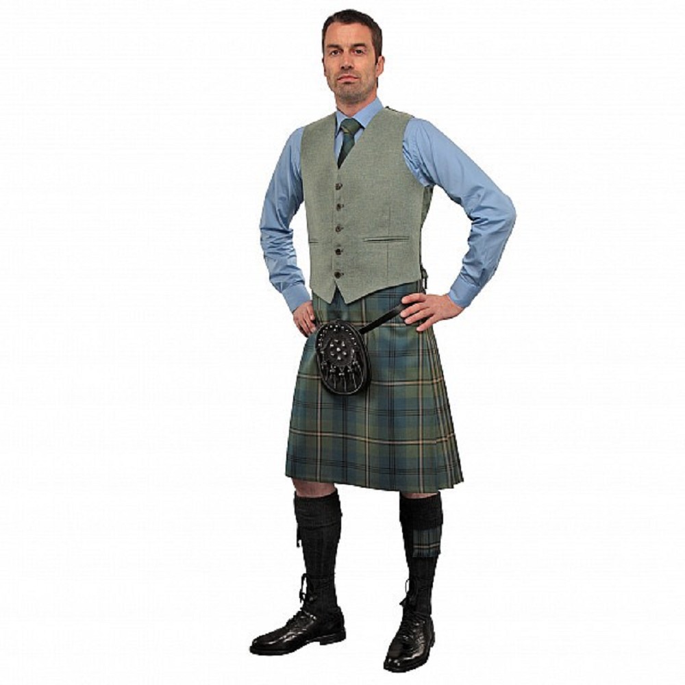 Lovat Green Tweed Argyll Gilet Lovat Green Tweed Argyll Gilet