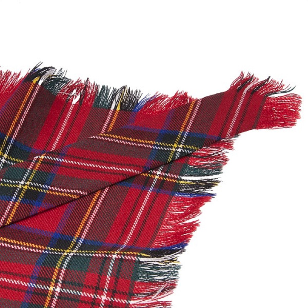 Fly-Plaid, Lightweight - Long Tasselled (fringed and kn