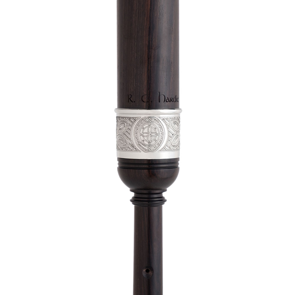 R.G. Hardie H8B (PRC08B) Blackwood Practice Chanter, engraved- Celtic 