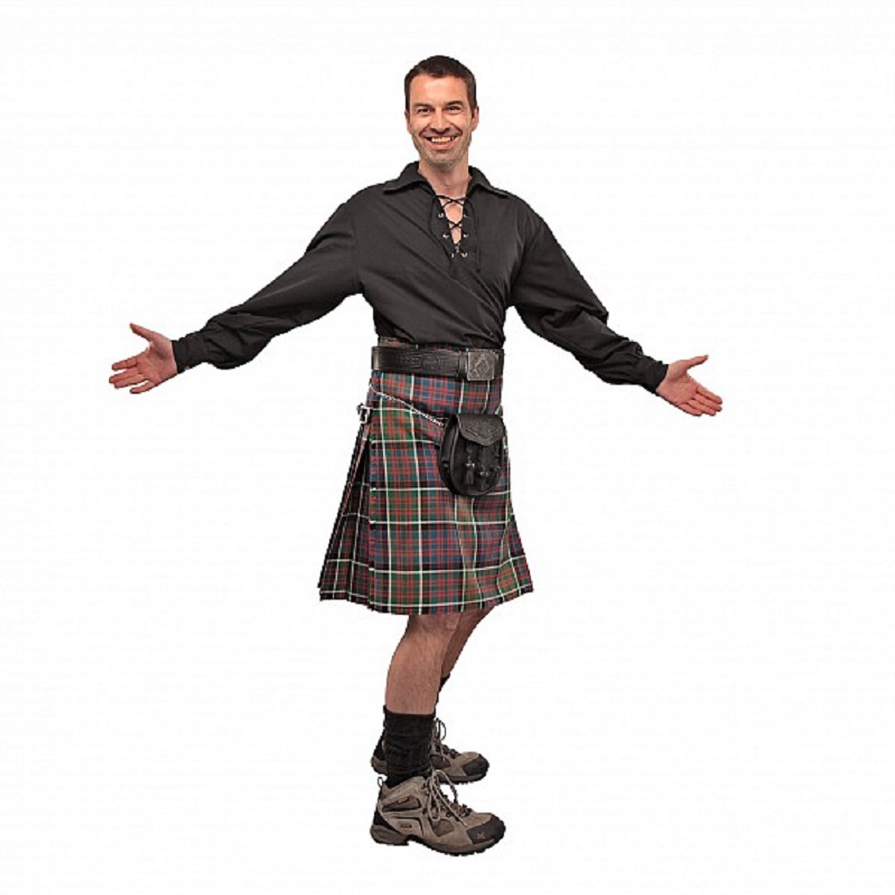 Chemise Jacobean Highlander, noir, 100% coton Chemise Jacobean Highlander, noir, 100% coton