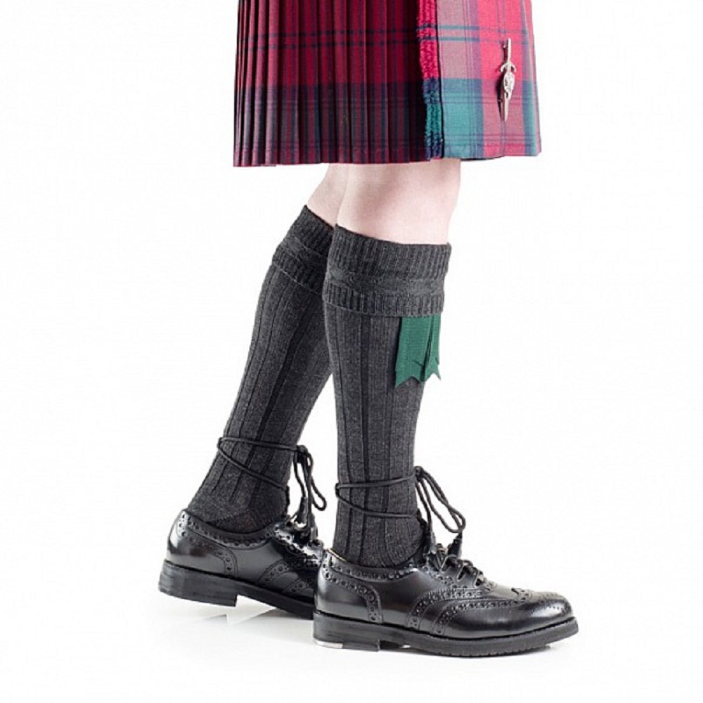Chaussette Kilt, Anthracite Chaussette Kilt, Anthracite