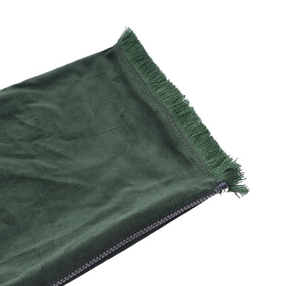 Bagpipe Cover, Velours avec franges laine et  fermeture éclair. Vert foncé - Vert foncé