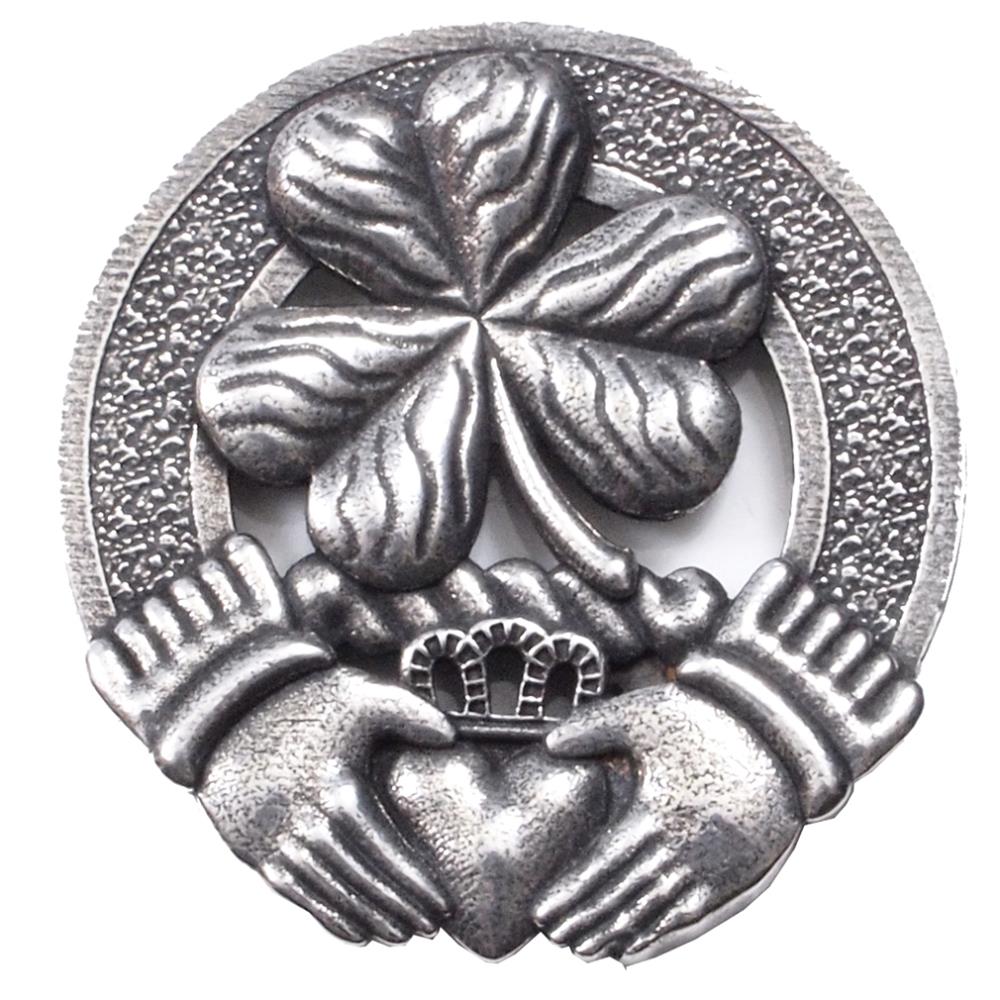 Irish Shamrock Cap Badge