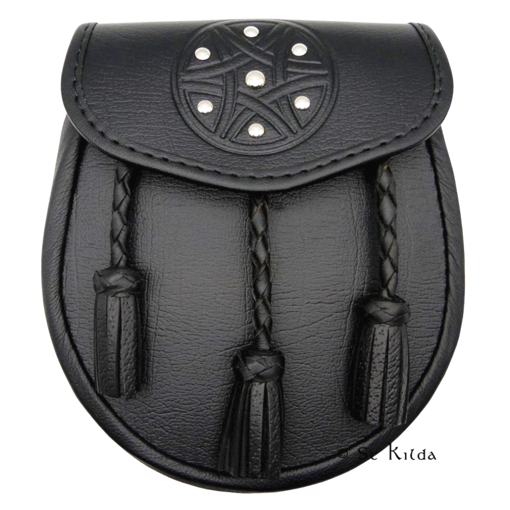 Leder-Sporran L-SDY25, Echtleder, handgefertigt