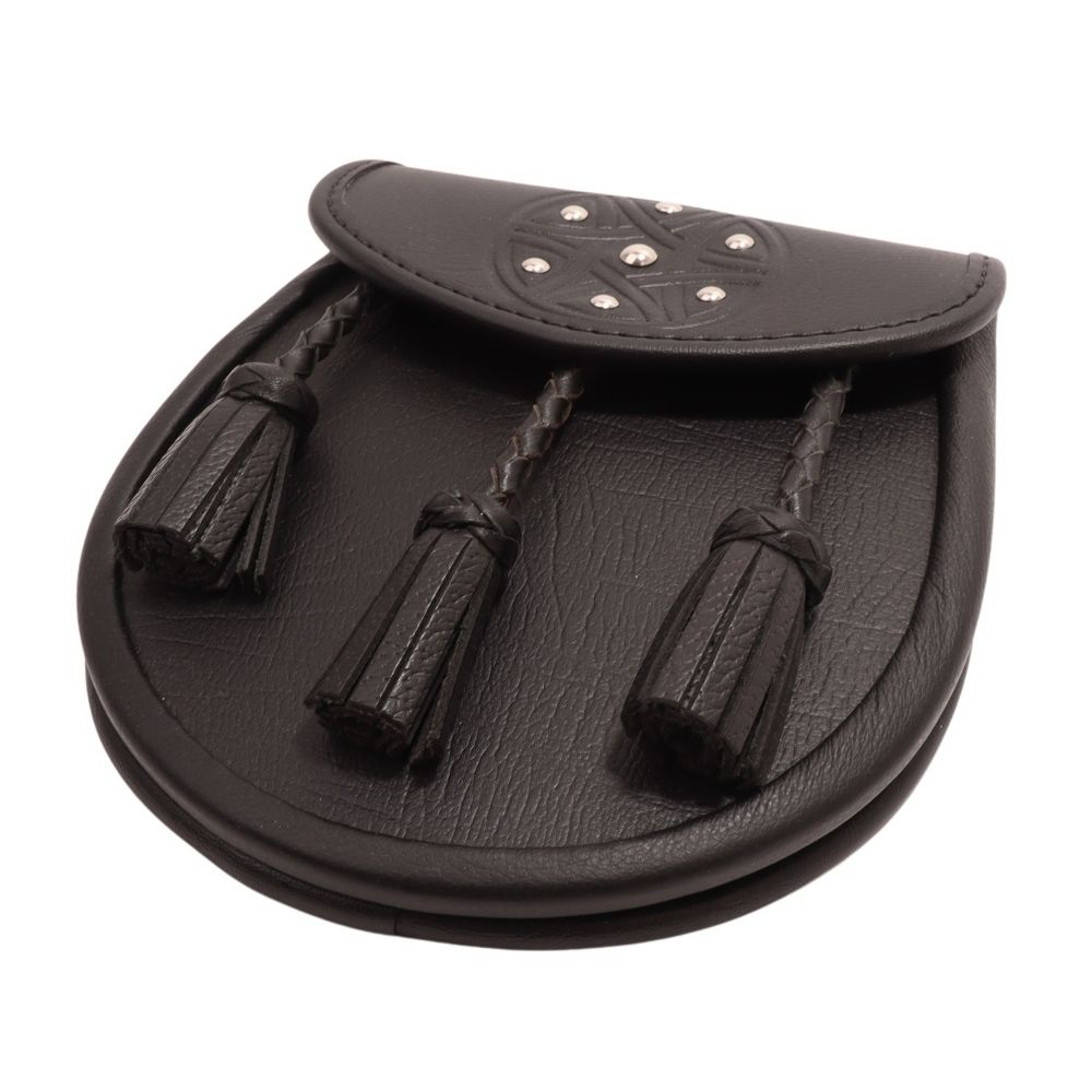 Leder-Sporran L-SDY25, Echtleder, handgefertigt