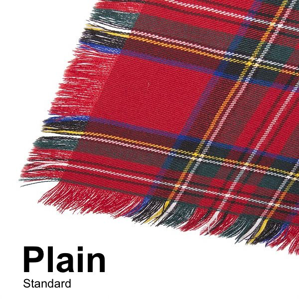 Fly-Plaid, Lightweight - Lang Tasselled (fringed and kn