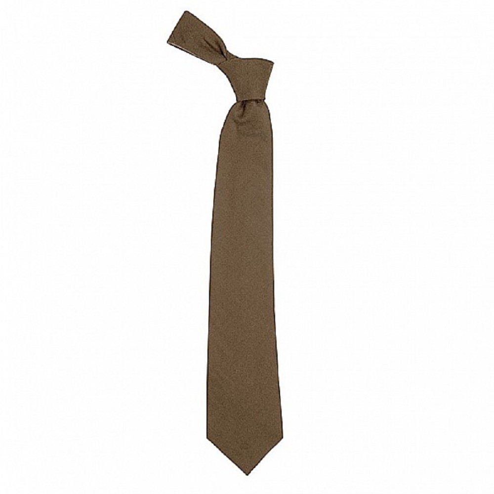 Wool Tie. Single Colour. Weathered Green