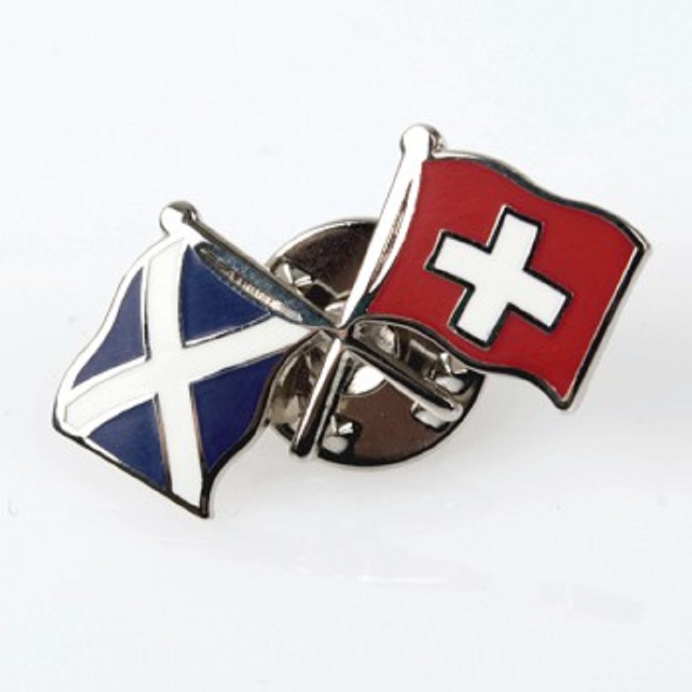 Scotland-Switzerland  double pin badge