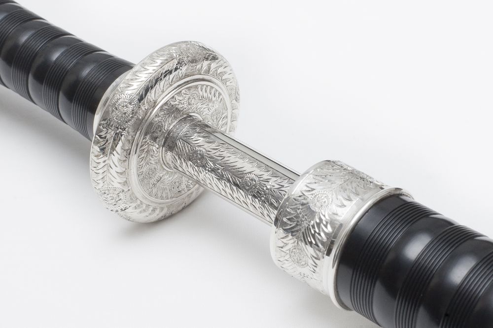 Duncan MacRae SL10 Full Silver Blackwood Bagpipe