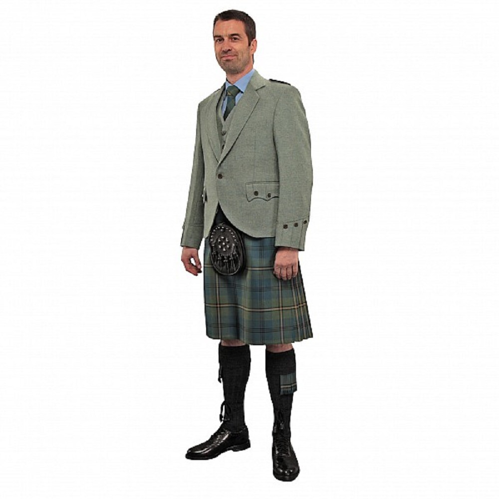 Lovat Green Tweed Argyll Jacket - UK 60 L (EU 70 long) 