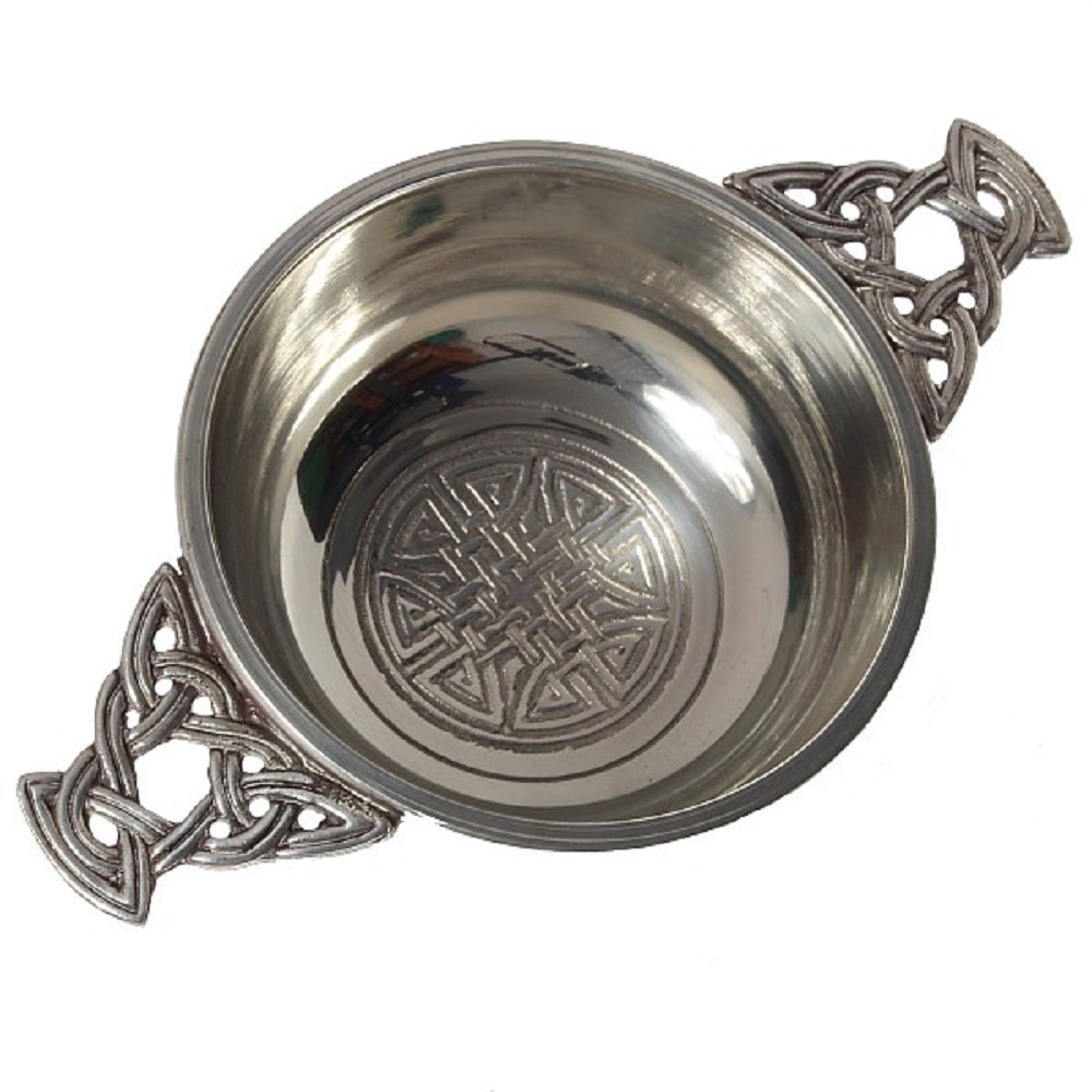 Celtic Quaich, Étain, 4" Celtic Quaich, Étain, 4"