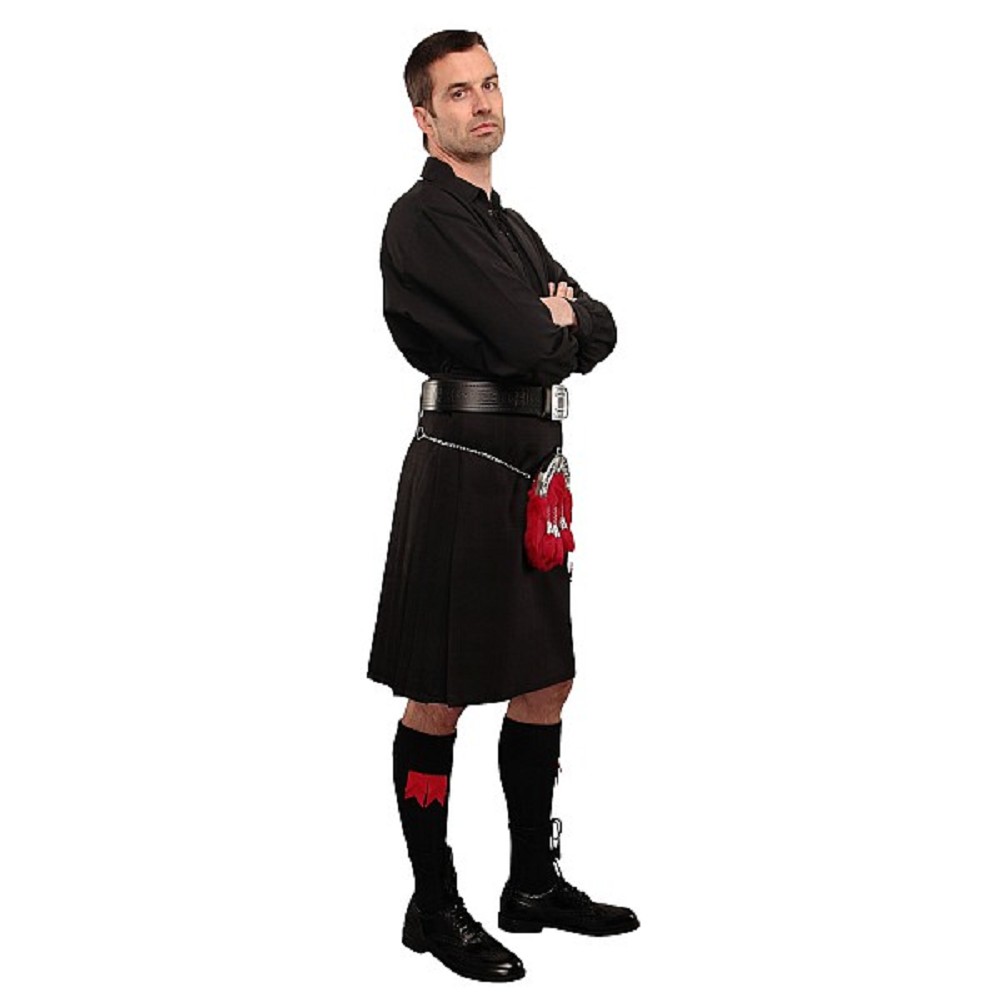 Black Mediumweight Kilt Black Mediumweight Kilt
