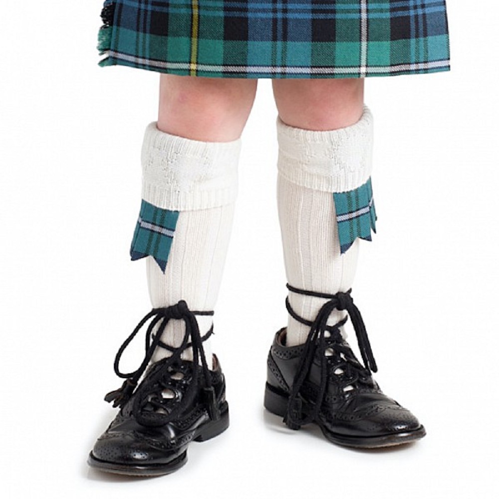 Chaussette Kilt standard Enfant Couleur Ecru - Chaussette Kilt standard Enfant Couleur Ecru -