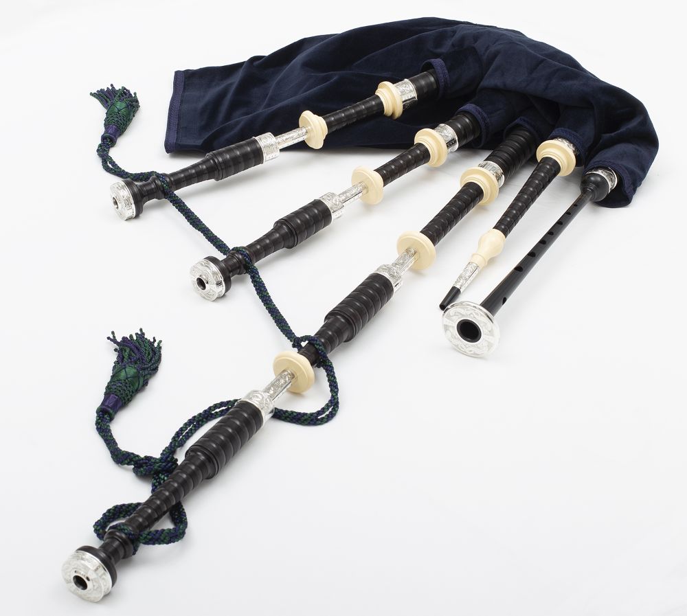 McCallum AB9-Half Silver Blackwood Bagpipe