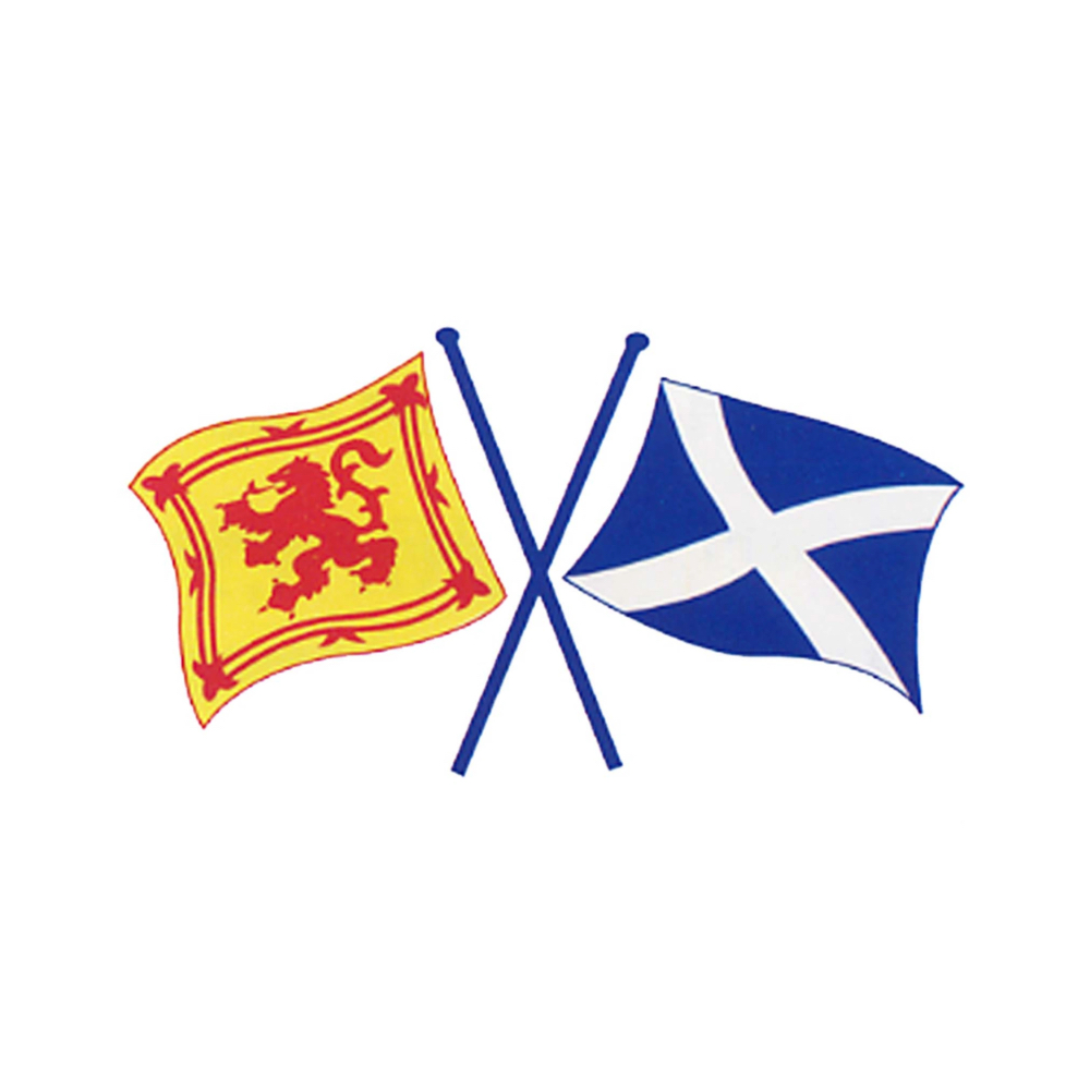 Car sticker, Scottish Crossed-Flags Car sticker, Scottish Crossed-Flags
