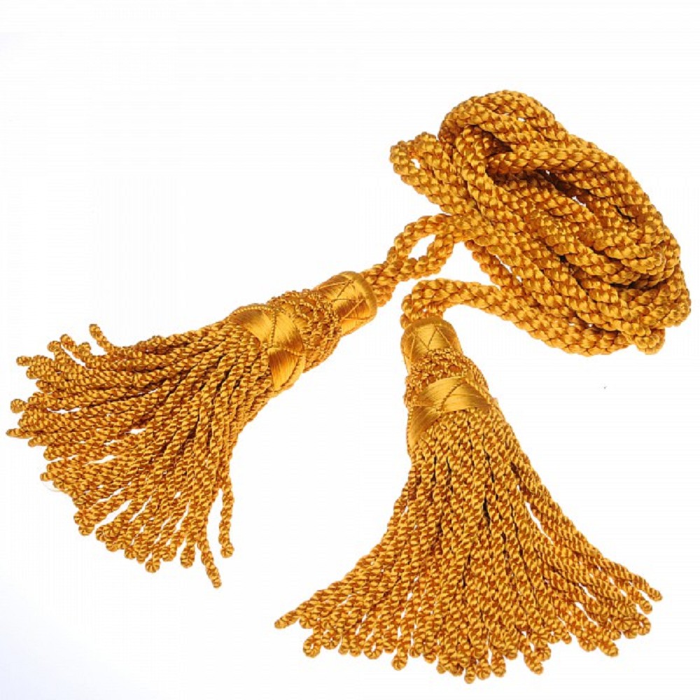 Bagpipe cords, silk, gold