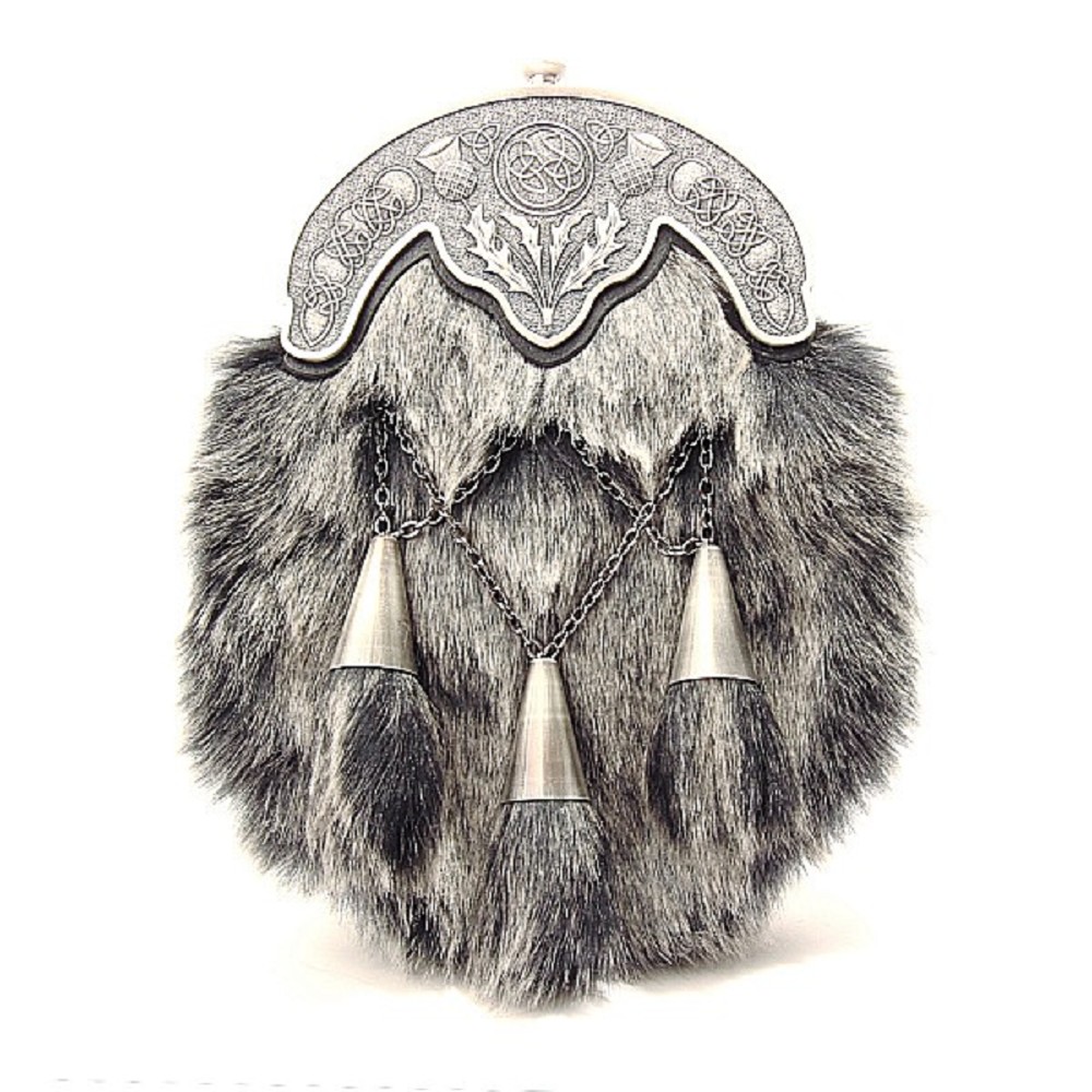 Dress Sporran Imitation Artic Wolf Dress Sporran Imitation Artic Wolf