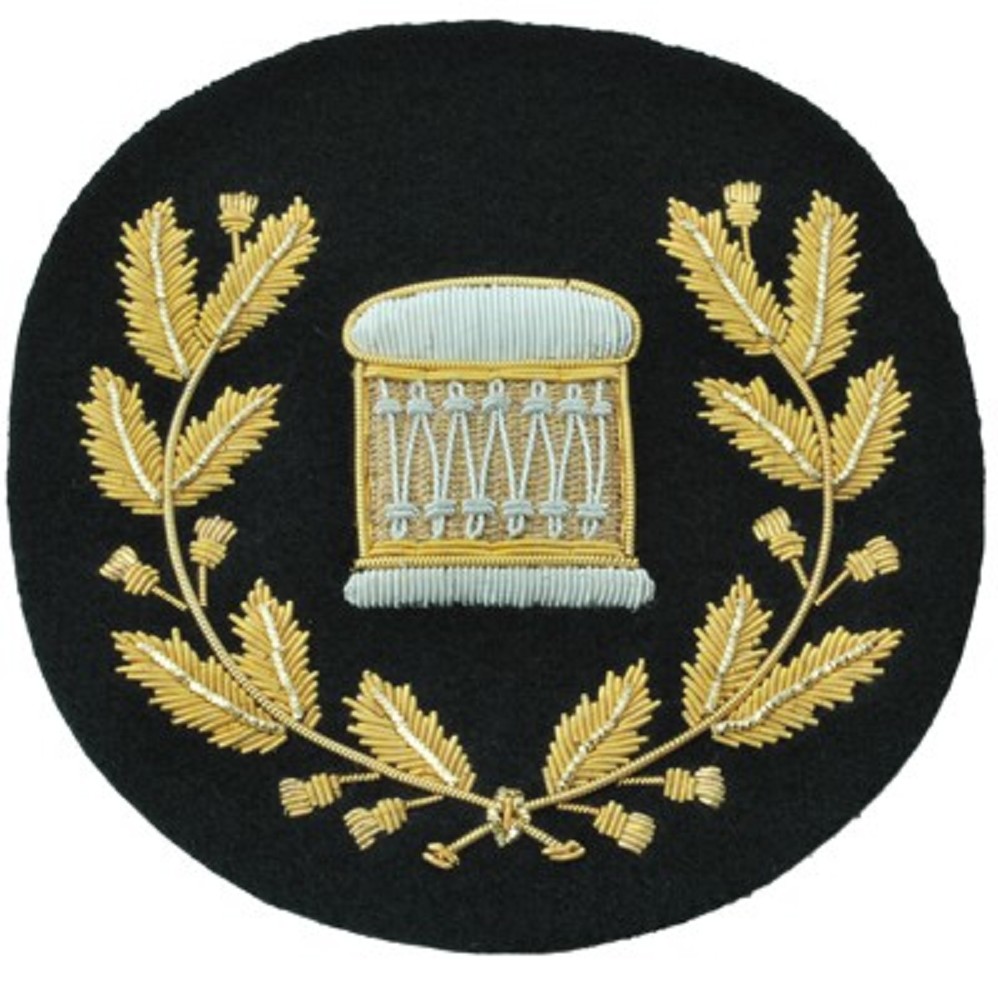 Écusson brodé. Drum-Major-Badges Or sur Noir Écusson brodé. Drum-Major-Badges Or sur Noir