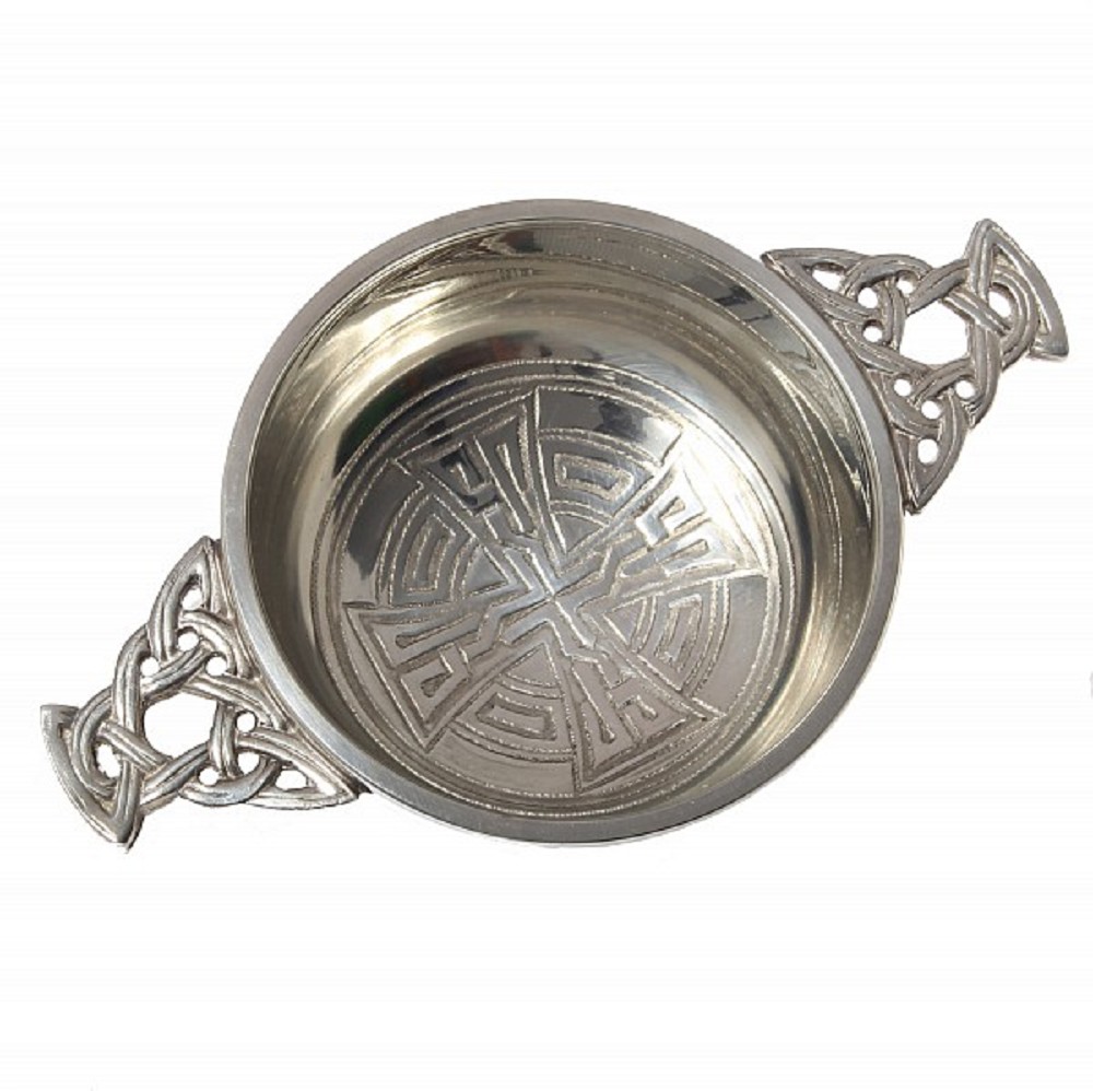 Celtic Quaich, Étain, 3" Celtic Quaich, Étain, 3"