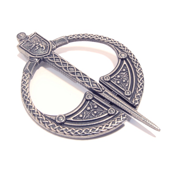 Rampant Lion Penannular Plaid Brooch