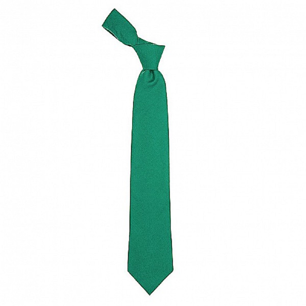 Wool Tie. Single Colour. Ancient green