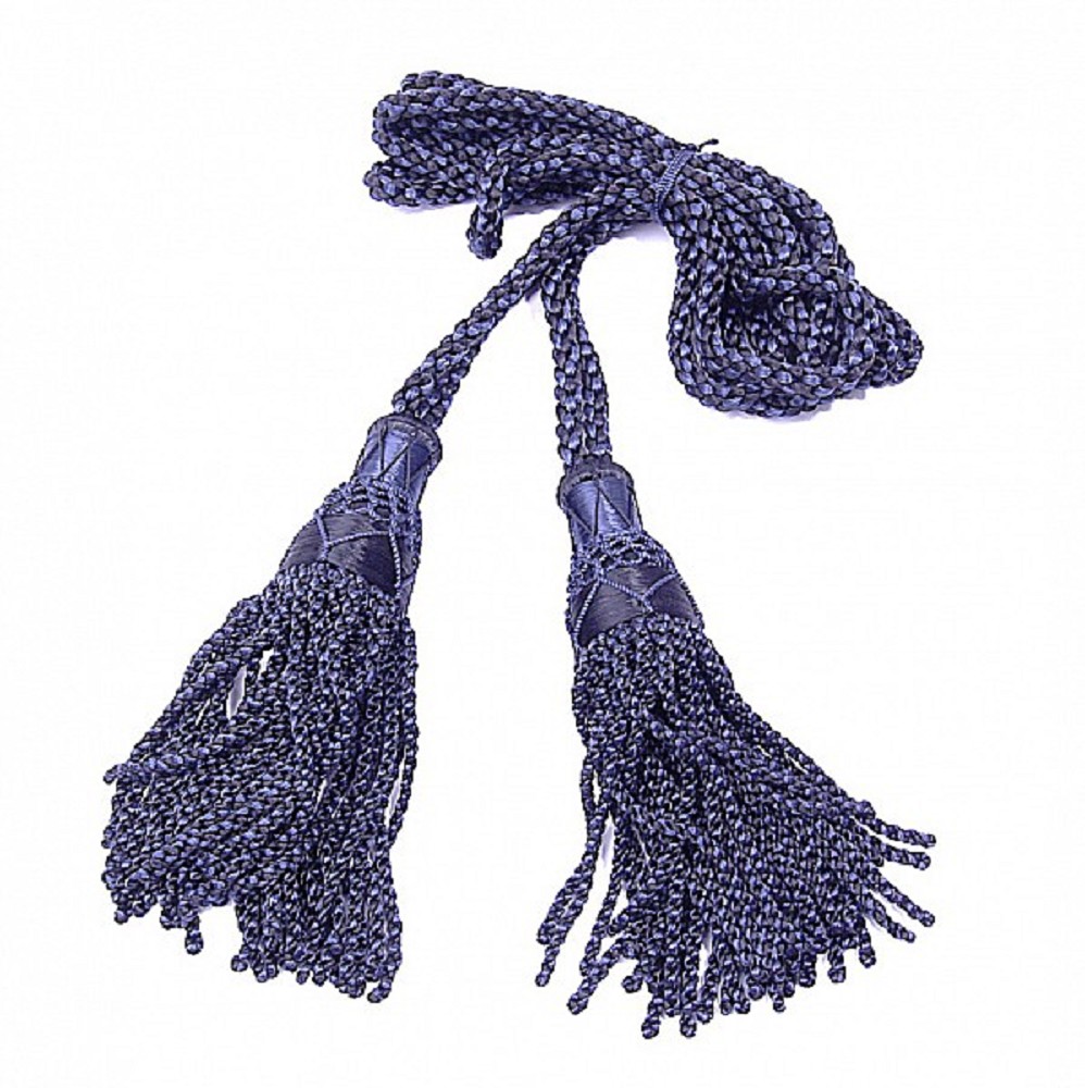 Bagpipe Cords. Laine. noir / bleu foncé Bagpipe Cords. Laine. noir / bleu foncé
