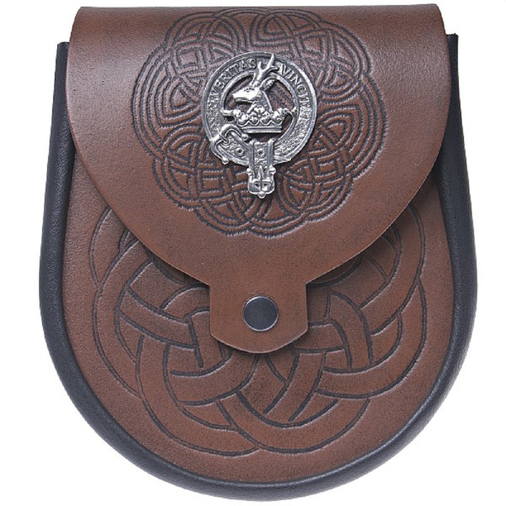 Brown Clan Leather Sporran Brown Clan Leather Sporran