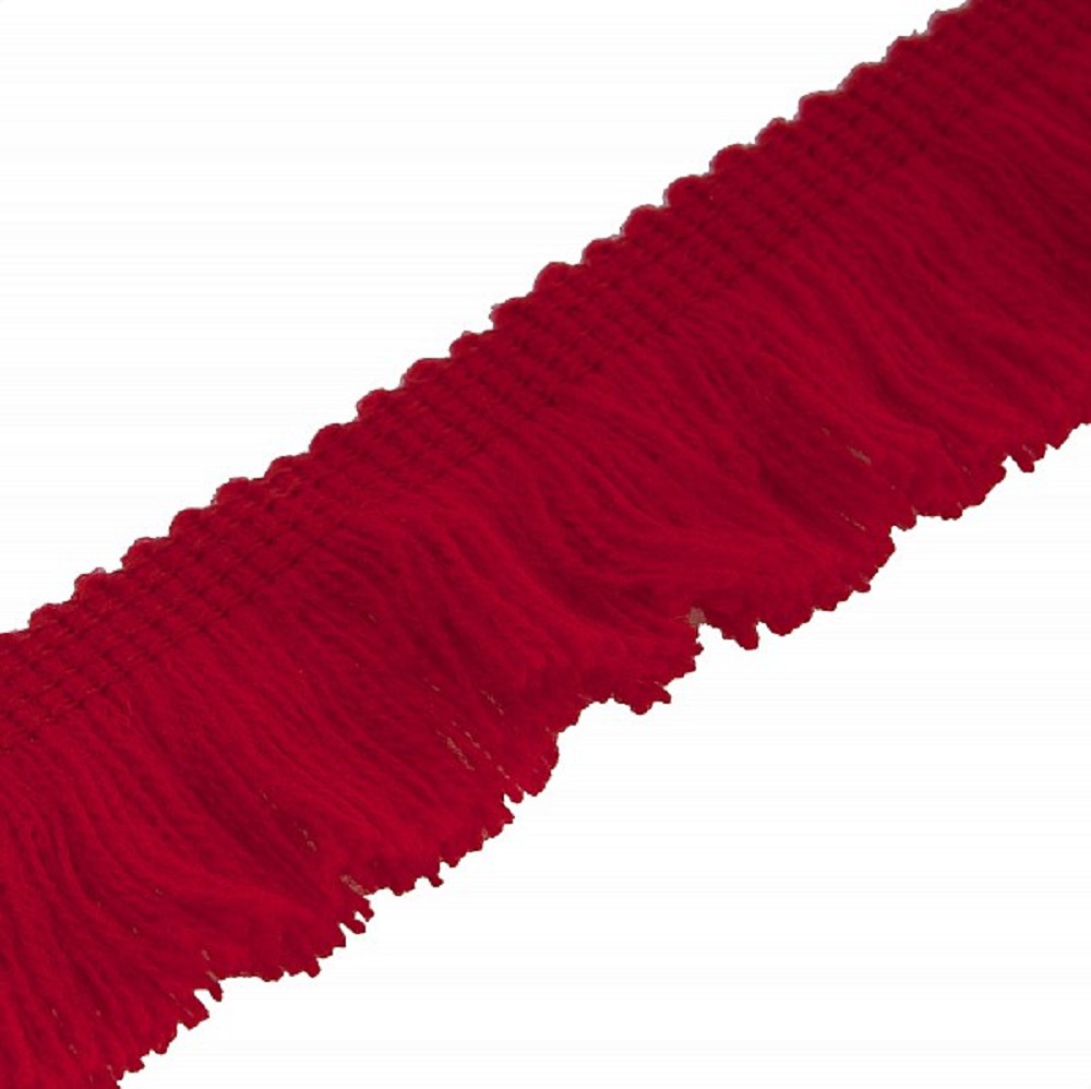 Wool fringing, red