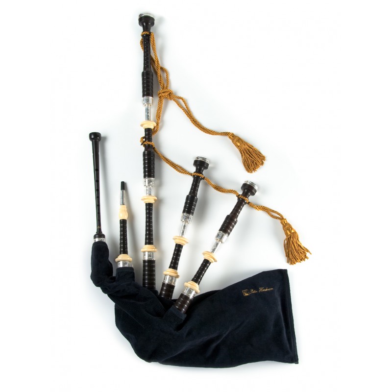 Peter Henderson PH05 Silver Blackwood Bagpipes - Victorian 