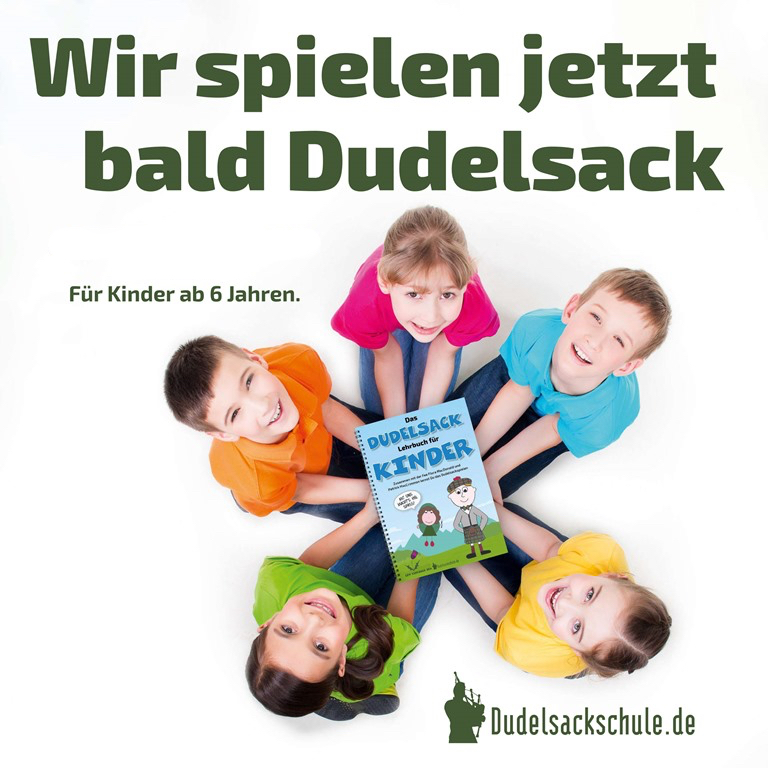 Dudelsack-Lehrbuch für Kinder. Deutsch