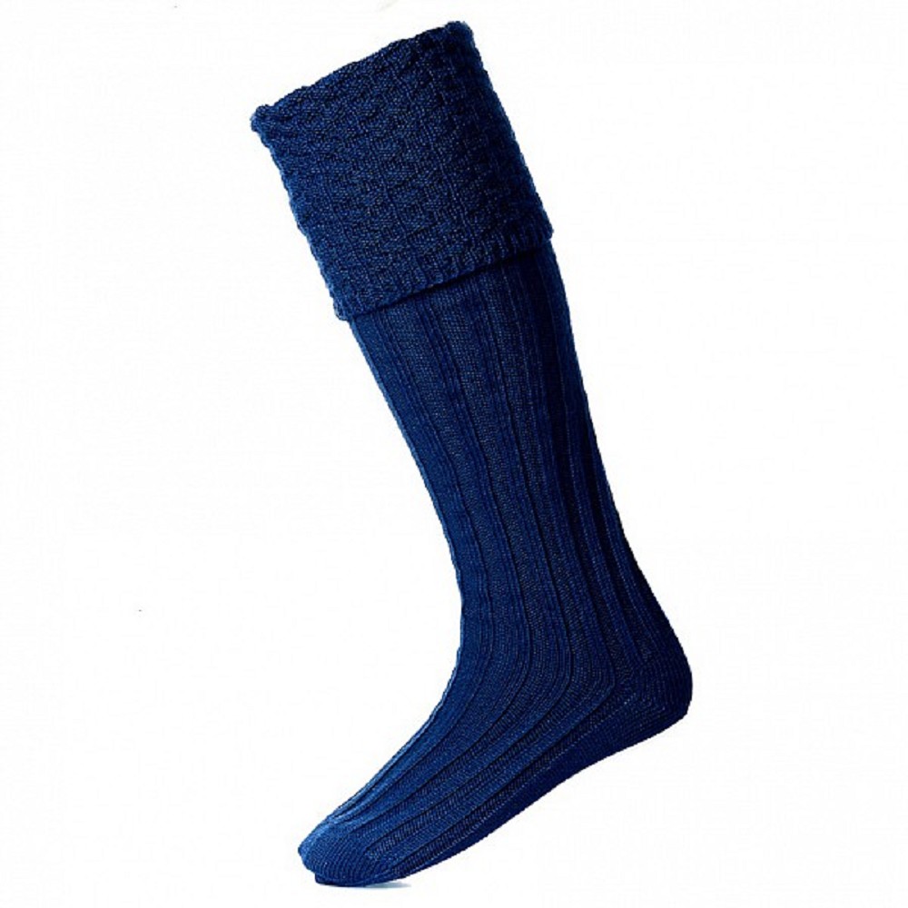 Chaussettes de Kilt Premium Extra Larges, marine - Chaussettes de Kilt Premium Extra Larges, marine -