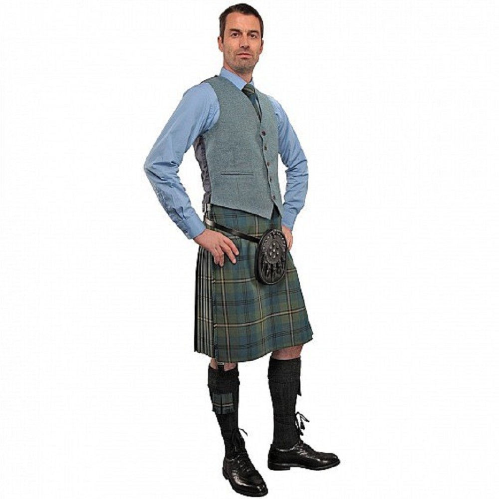 Lovat Blue Tweed Argyll Gilet Lovat Blue Tweed Argyll Gilet