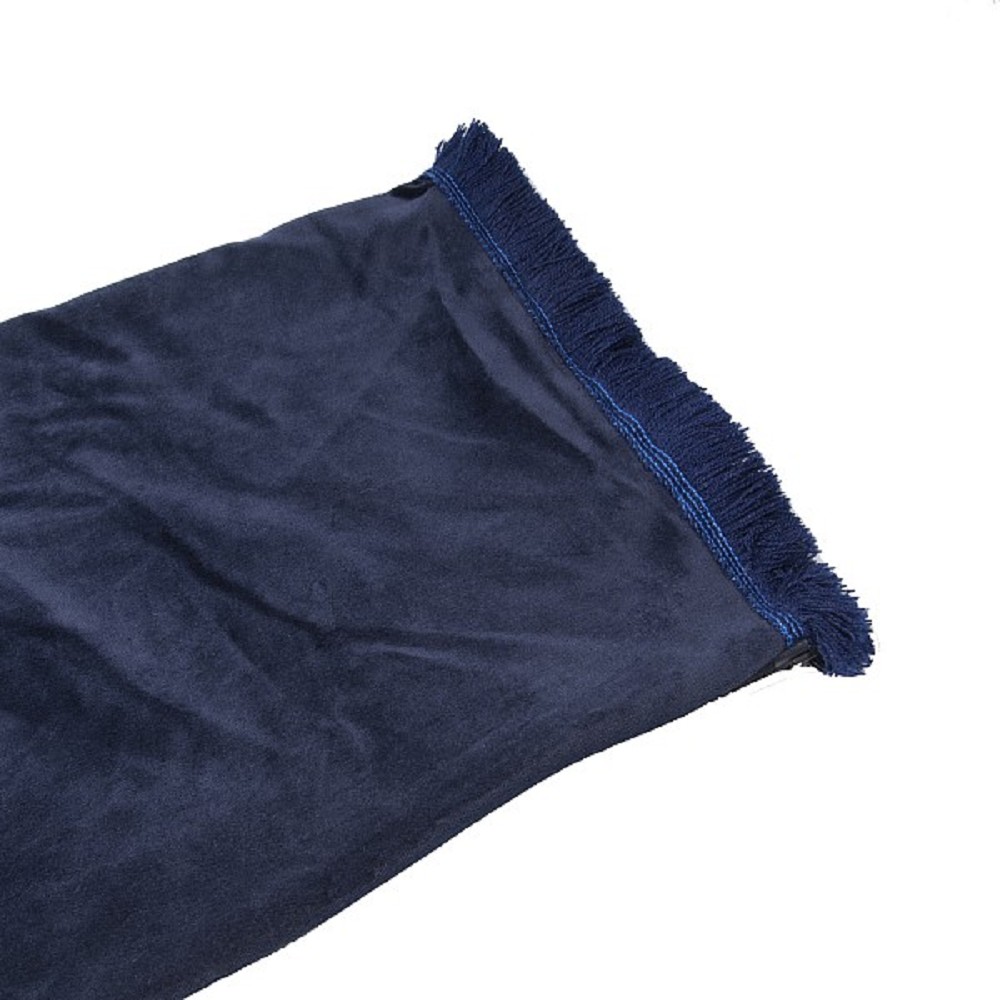 Bagpipe Cover, Samt und Wollfransen mit Zipper. dunkelblau - dunkelblau