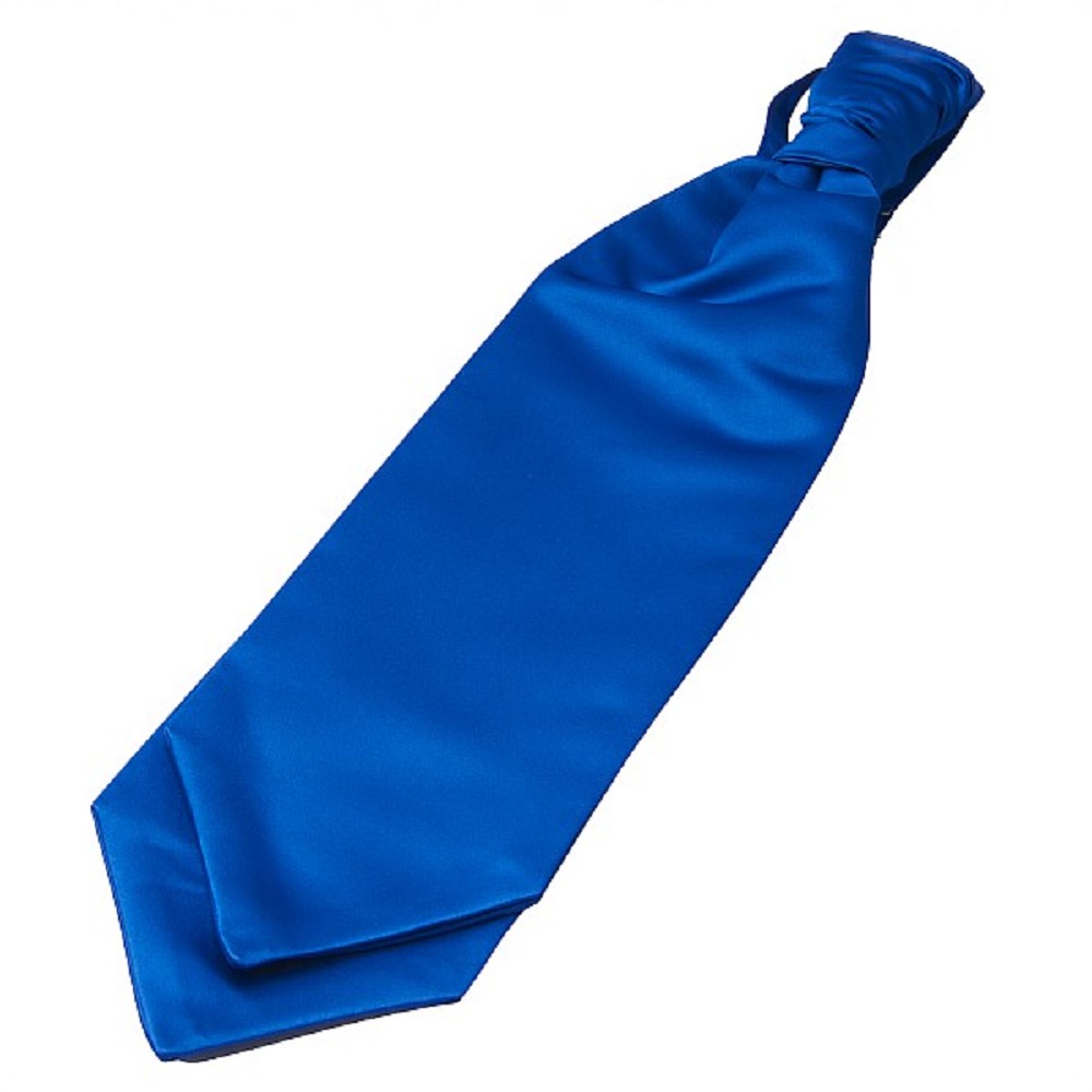 Satin Ruche Tie (pre-tied), blue