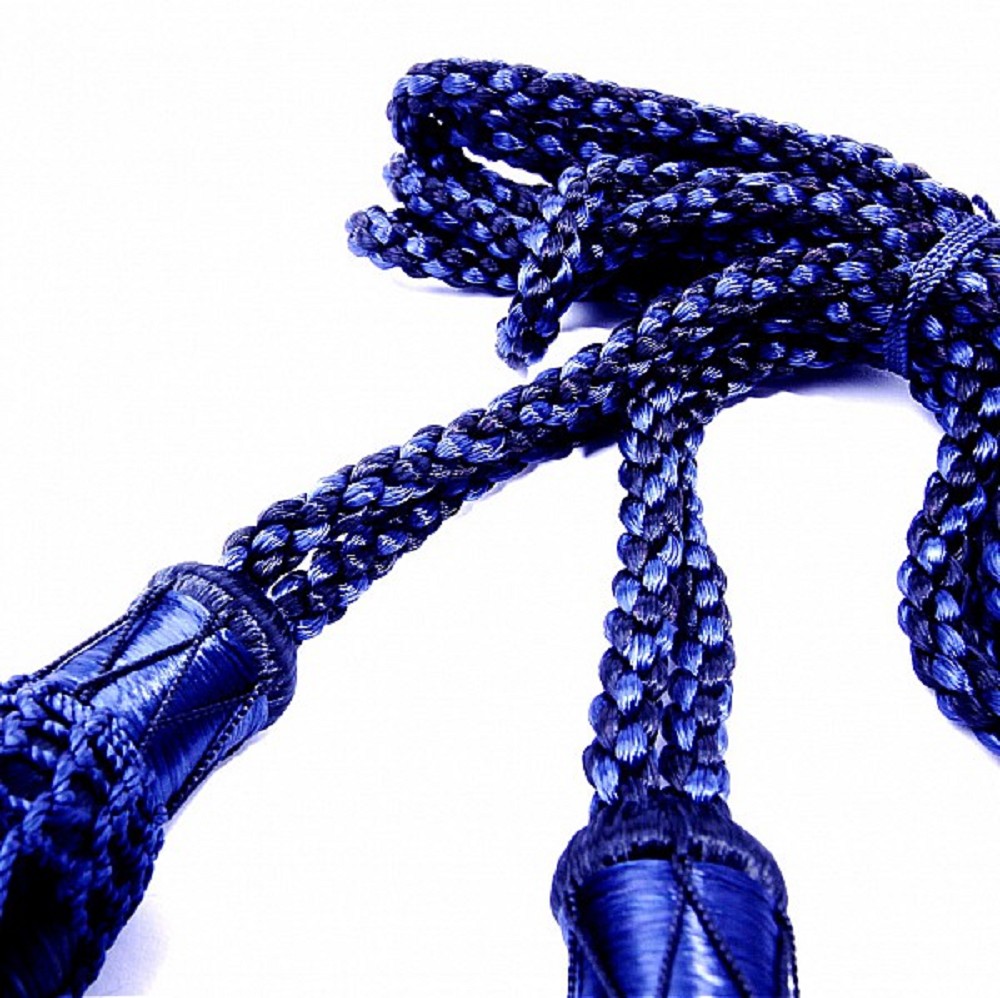 Silk Bagpipe Cords. black / navy