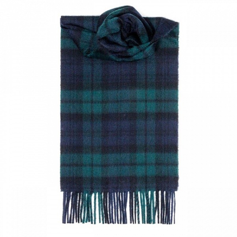 Luxury Cashmere Tartan Scarf, Black Watch Luxury Cashmere Tartan Scarf, Black Watch