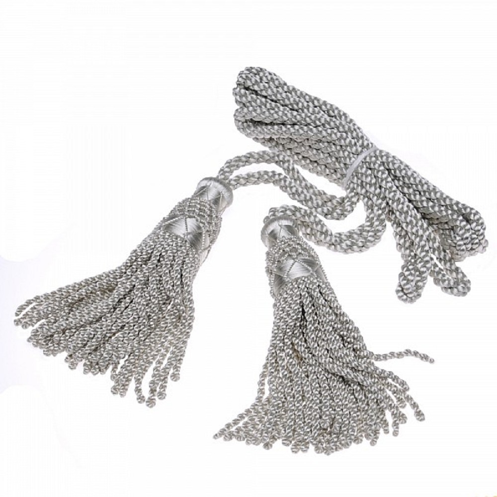 Bagpipe cords, Soie, argent Bagpipe cords, Soie, argent