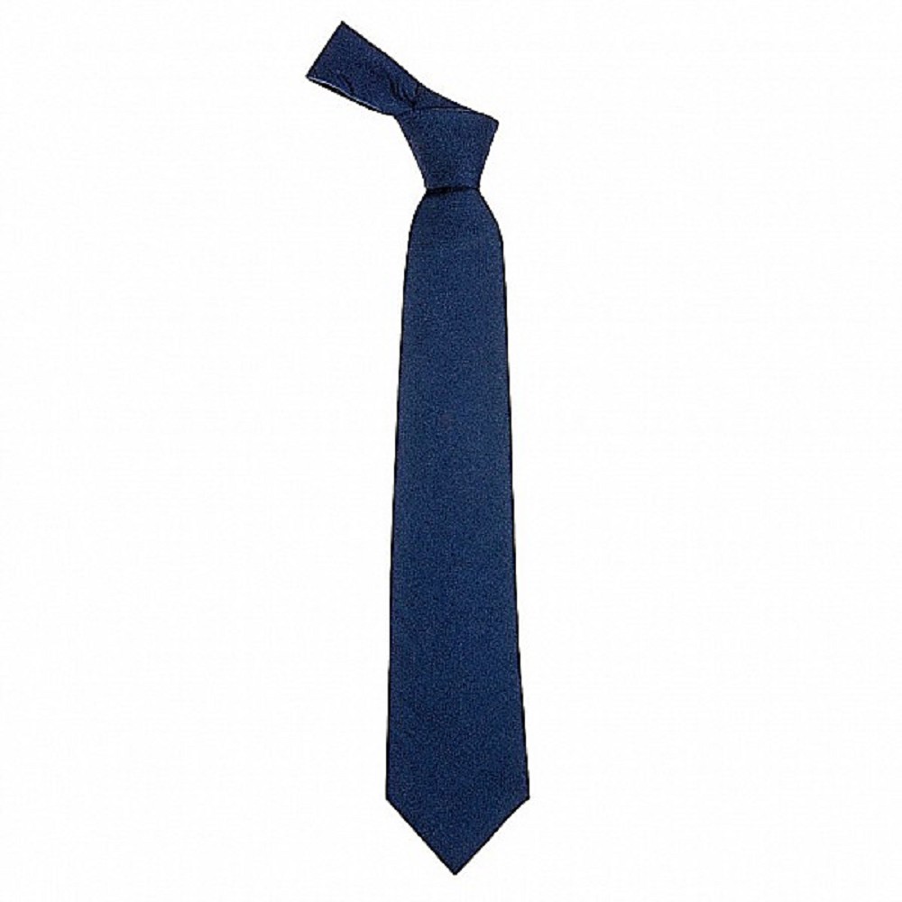 Wool Tie. Single Colour. Dark blue