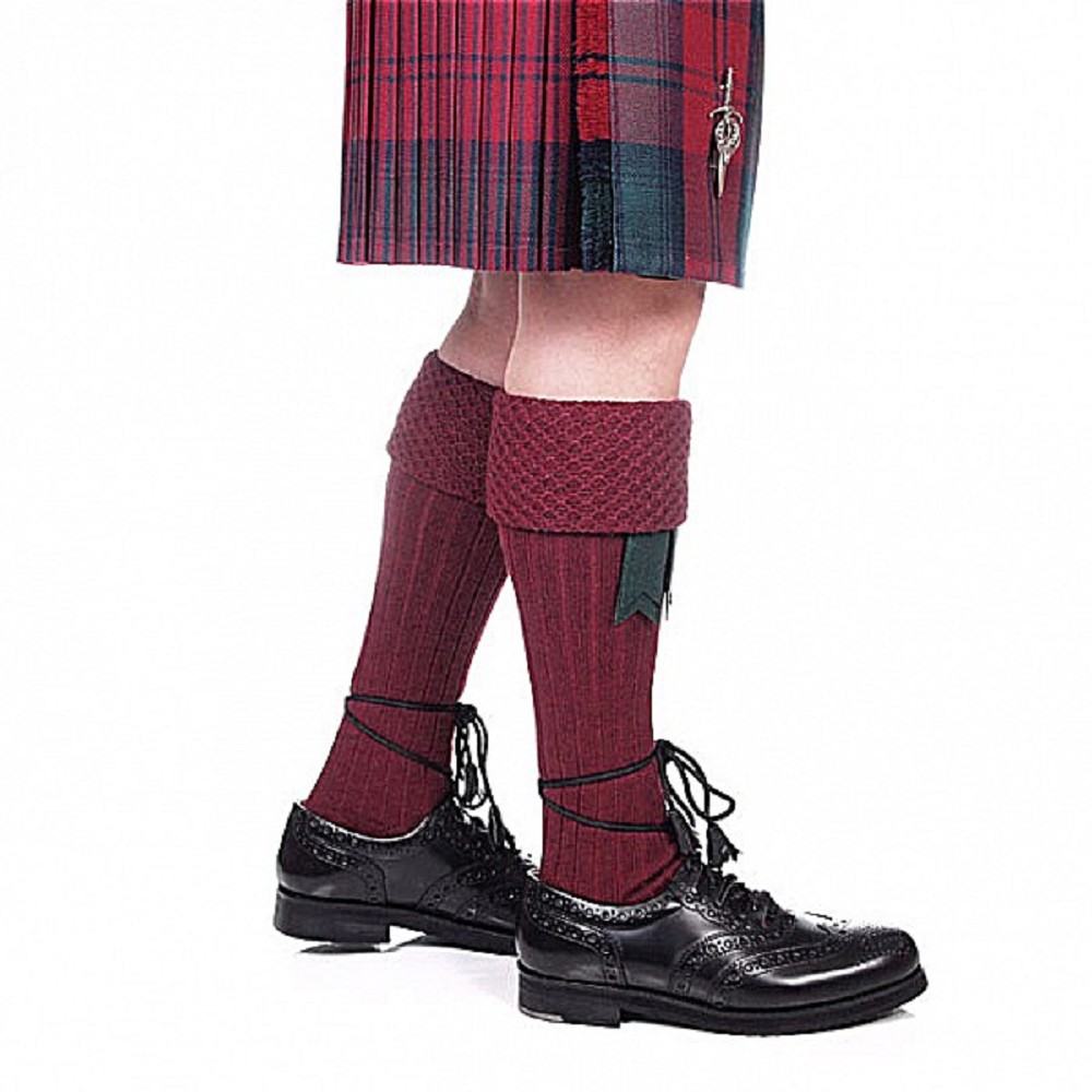 Chaussette Piper, maroon red