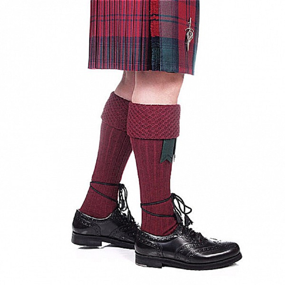 Piper Kilt Socks, burgundy Piper Kilt Socks, burgundy