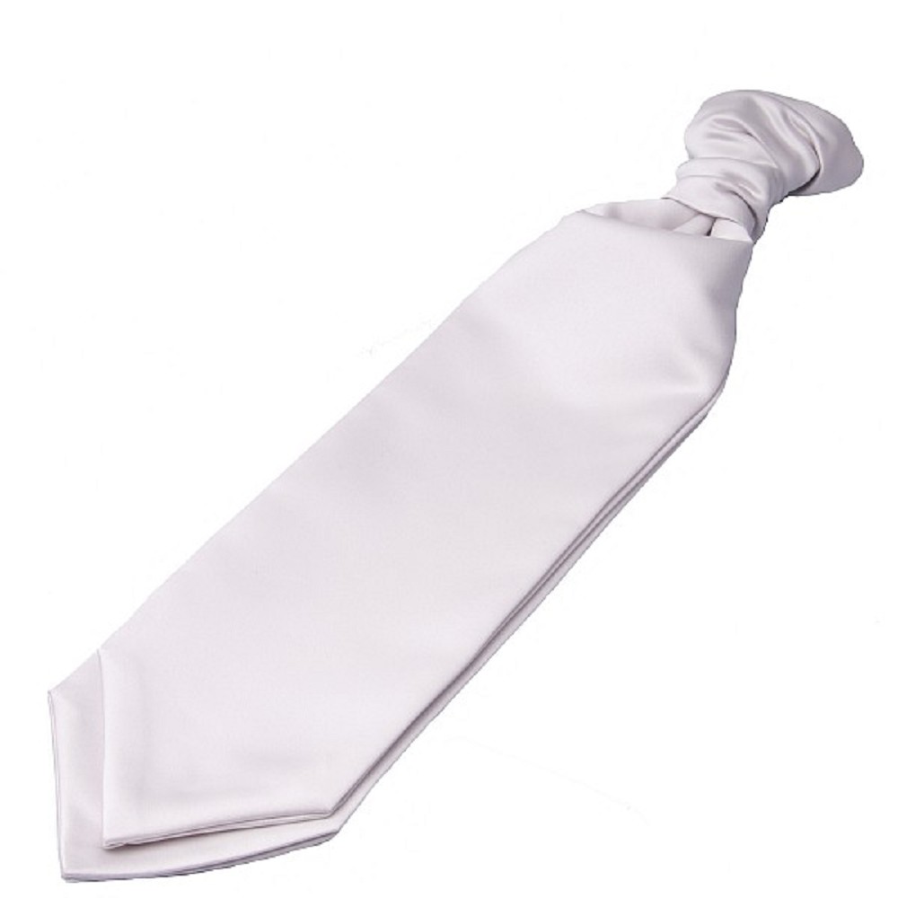 Cravate en satin (pré-lié), Blanc Cravate en satin (pré-lié), Blanc
