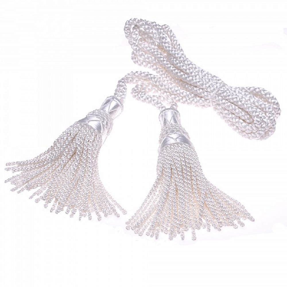 Bagpipe cords, soie, blanc Bagpipe cords, soie, blanc