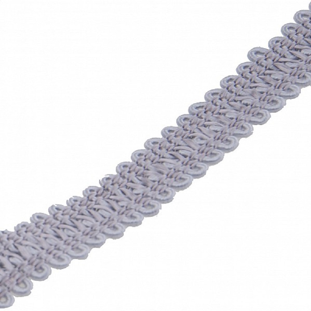 Braiding, silver, 25mm Braiding, silver, 25mm