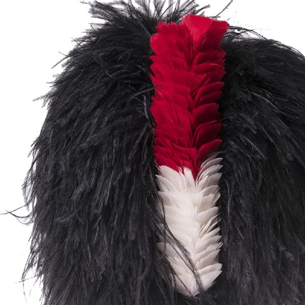 Plumet pour Feather Bonnet, rouge-blanc