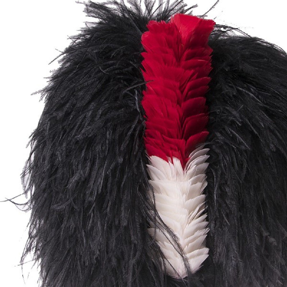 Plumet pour Feather Bonnet, rouge-blanc Plumet pour Feather Bonnet, rouge-blanc