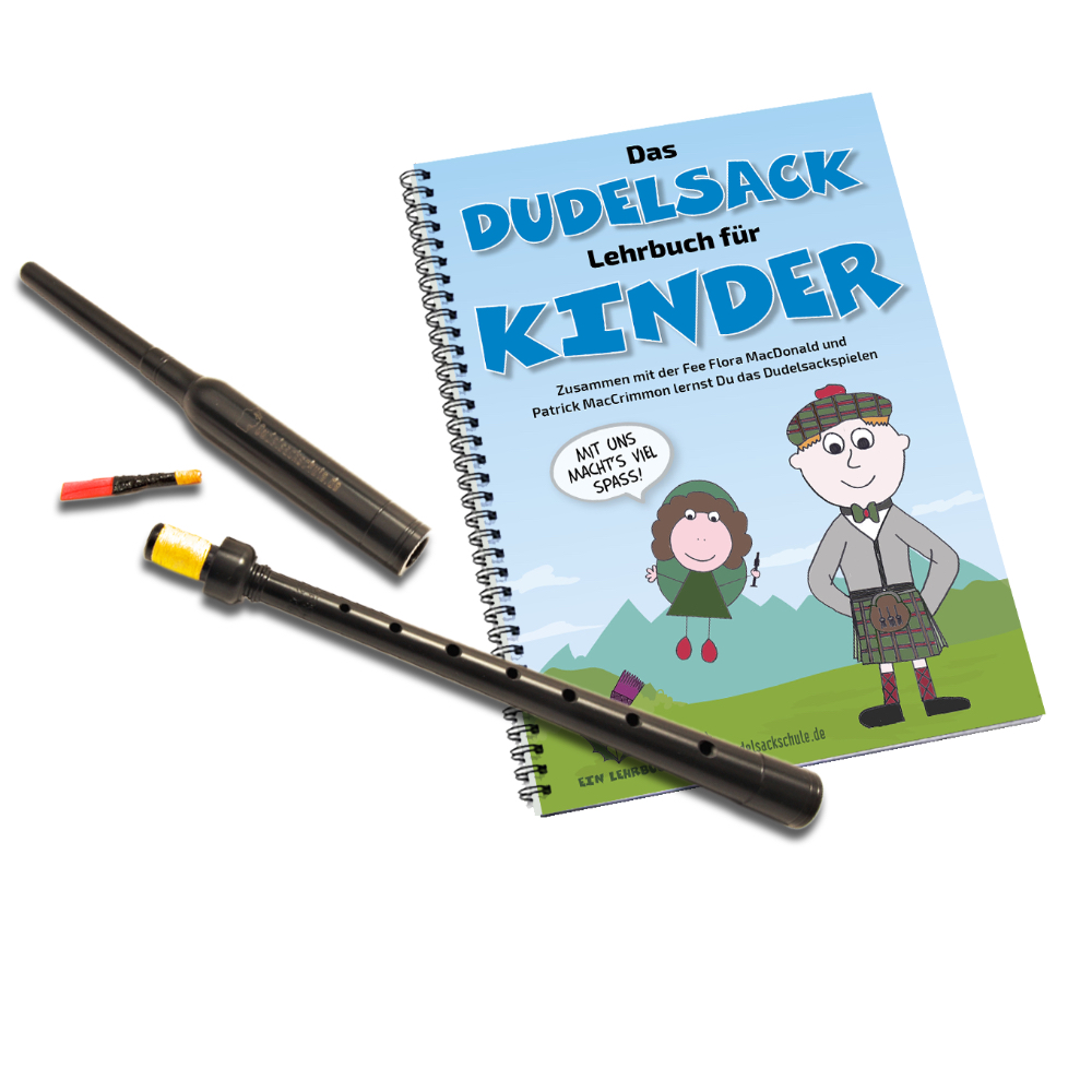 Dudelsack-Übungsflöte und Lehrbuch für Kinder (German) - Child 